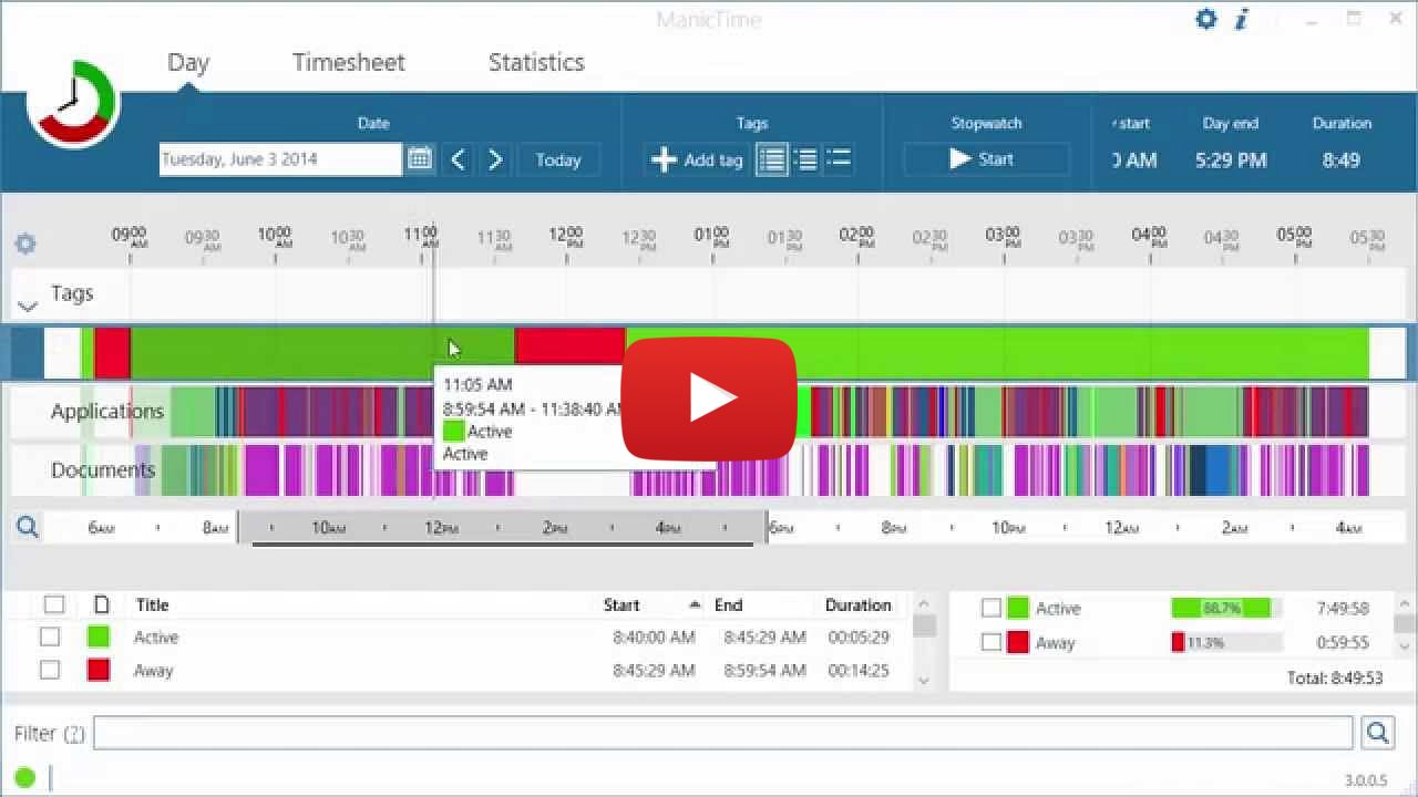 ManicTime screenshot 1